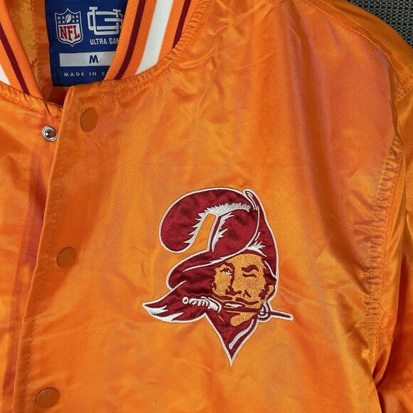 NFL Ultra Game Men’s Tampa Bay Buccaneers Creamsicle Vintage Logo Snap Jacket M - Picture 5 of 11